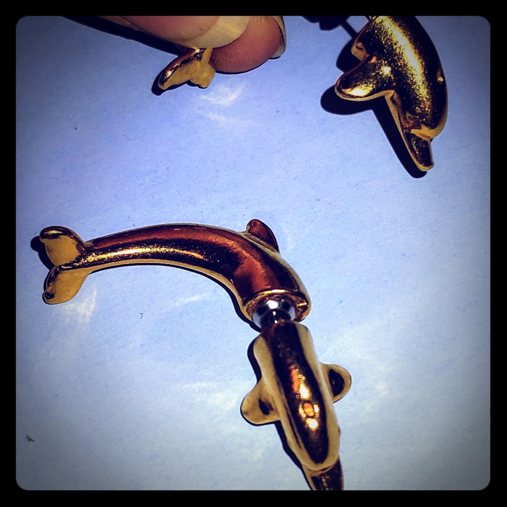 ✅ *Select jewelry: 5 for $25*  Dolphin Earrings